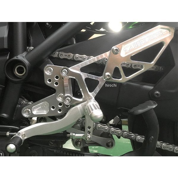 0111-KE6-20 ビート BEET バックステップ 固定式 18年-19年 ニンジャ H2 SX ハイパーバンク シルバー