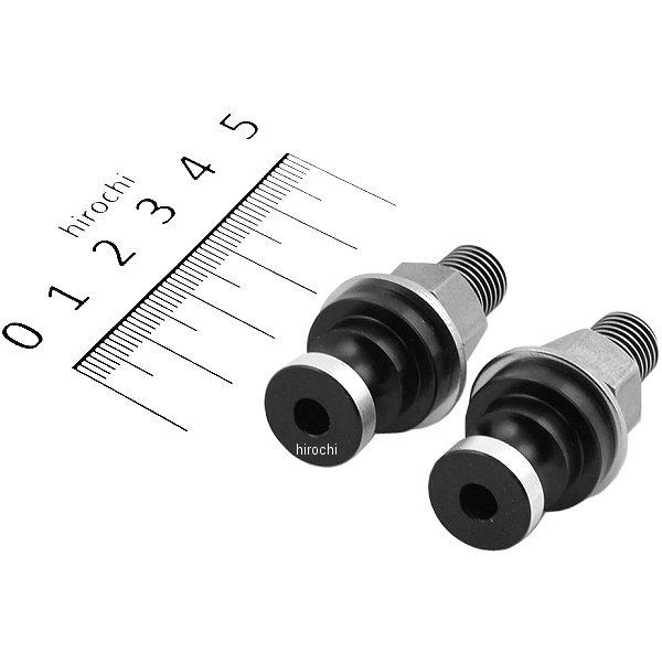 011102-06 ポッシュ POSH アルミメガショートウインカーステー 2本入り ネジ部M10x25mm 黒