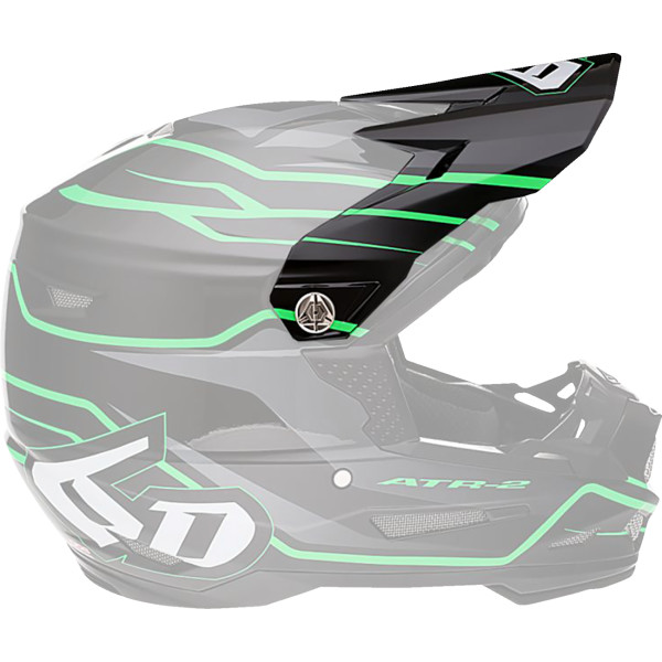 0132-1705 6D HELMETS バイザー ATR2 PHASE ブラック/グリーン
