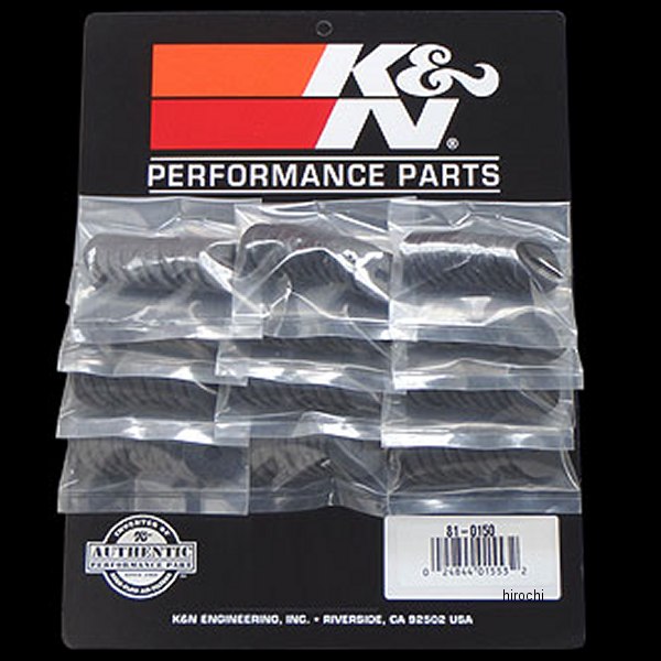 81-0150 K&N 1/4in穴ラバー1inスペーサー 120枚