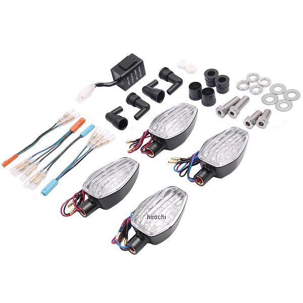 015452-06 ポッシュ POSH ライトウェイトLEDウインカーキット 12年-16年 CRF250L、CRF250M 黒/クリア