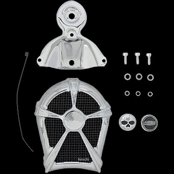 7296 クリアキン Kuryakyn MACH2 ホーンカバー クローム/ブラックメッシュ