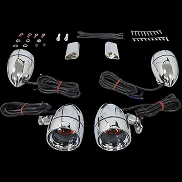 2317 クリアキン Kuryakyn バレットスタイル ターンシグナルキット