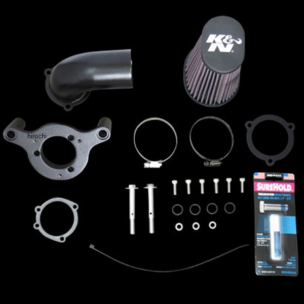 63-1125 K&N エアーチャージャー スムース 01年-17年 ツインカム 黒
