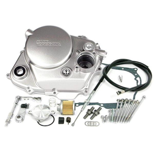 02-01-0435 SP武川 スペシャルクラッチカバーキット エイプ100、エイプ50、XR100モタード、XR50モタード シルバー塗装