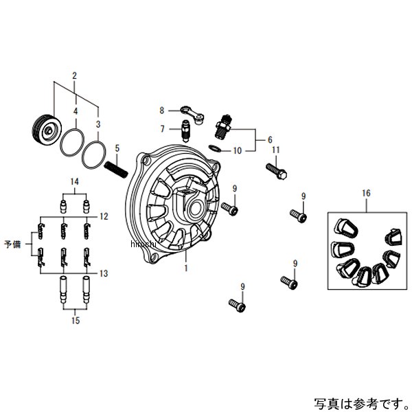 02-02-0163 SP武川 クラッチカバーセット（DRY/油圧式） GROM MSX125 MSX125SF