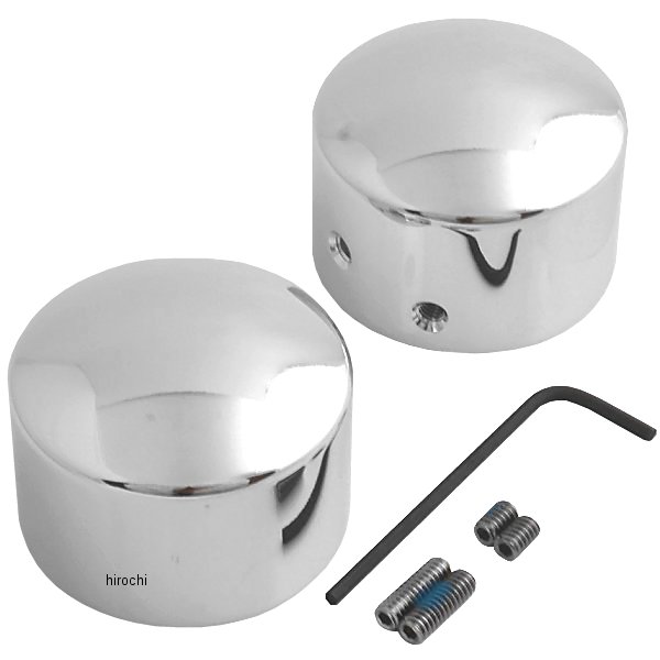 0214-0374 DRAG アクスル キャップ フロント 08年-20年 FL/FX/XL クローム