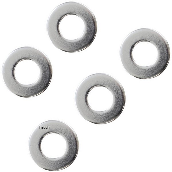 0214-1973 DRAG Specialties ドラックスペシャリティー WASHER AXLE CHR 5756 5PK