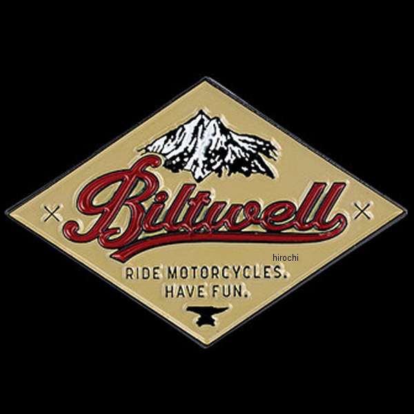 8602-08 021481 ビルトウェル Biltwell エナメルピンバッジ CRS 赤/ベージュ