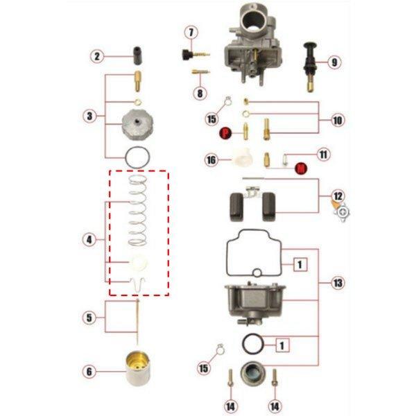 022-00-004 SP武川 スロットルスプリングセット（PE24）