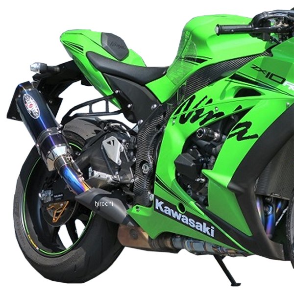 0222-KF3-BL ビート BEET スリップオンマフラー ナサートエボリューション TYPE2 17年-19年 ZX-10RR ブルーチタン