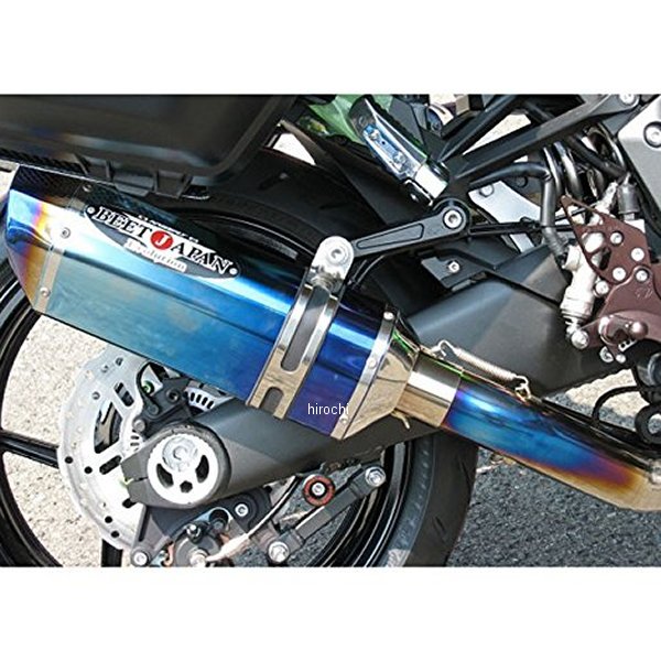 0223-KD6-BL ビート BEET フルエキゾースト ナサートエボリューション TYPE2 T2 パニア対応 17年 Ninja1000 チタン/青