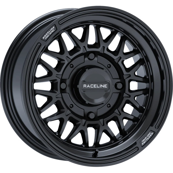 0230-1428 Raceline Wheels Omega ホイール 15x10 - 4/156 - 5+2 黒
