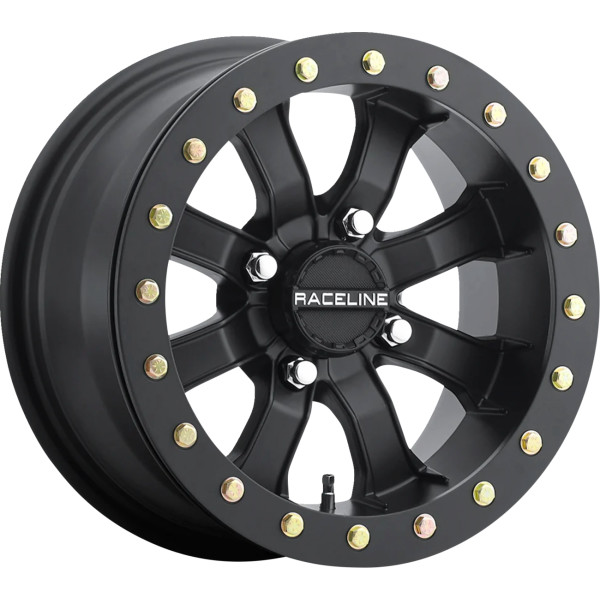 0230-1443 Raceline Wheels Black Mamba Beadlock ホイール 15x7 - 4/137 - 5+2 黒