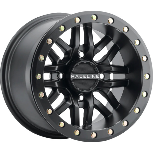0230-1461 Raceline Wheels Ryno Beadlock ホイール 14x7 - 4/156 - 5+2 (+10 mm) 黒