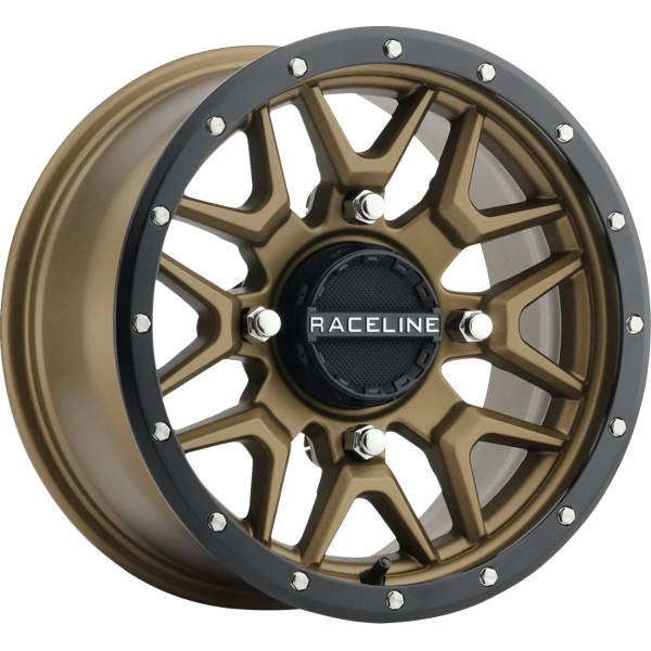 0230-1502 Raceline Wheels Krank Simulated Beadlock ホイール 14x7 - 4/156 - 6+1 (+38 mm) ブロンズ