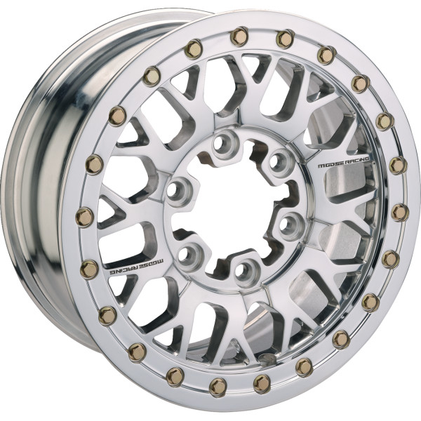 0230-1564 MOOSE OFFROAD 346X ビードロック ホイール 15X7 5LUG 5+2 シルバー