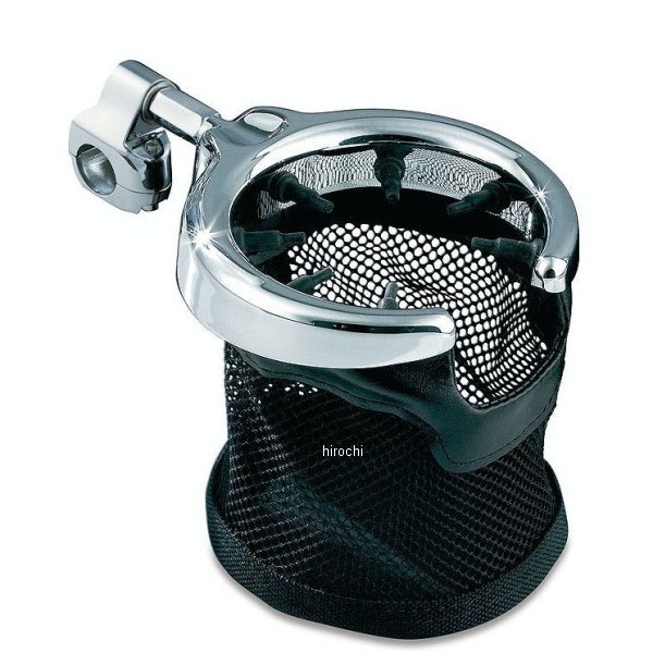 1475 クリアキン Kuryakyn ユニバーサルドリンクホルダー 1-1/4インチクランプ　クローム/黒