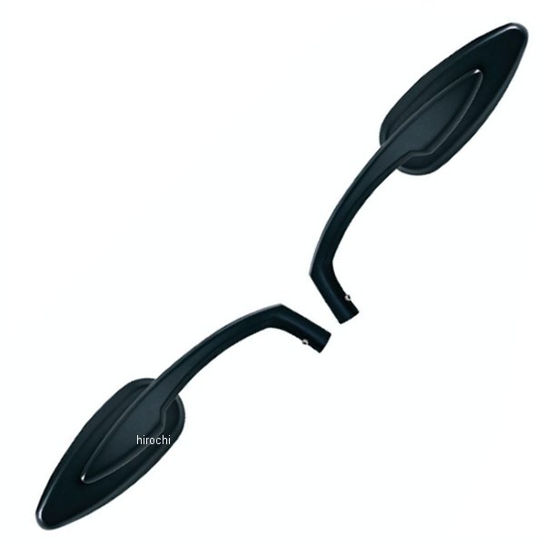 1708 クリアキン Kuryakyn ティアドロップミラーセット 汎用 黒