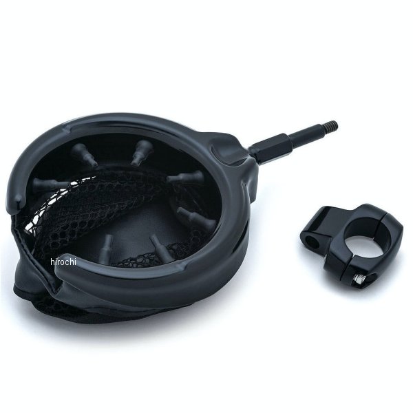 1729 クリアキン Kuryakyn ユニバーサルドリンクホルダー メッシュ 1インチクランプ 黒