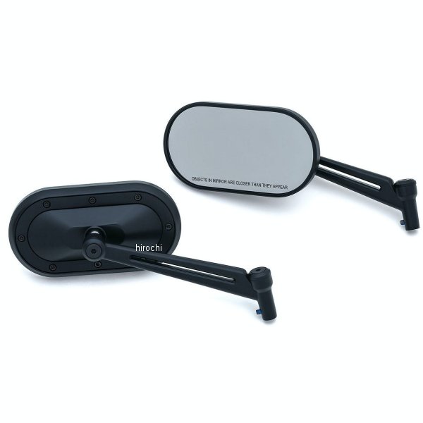 1737 クリアキン Kuryakyn ヘビーインダストリーミラーセット 汎用 黒