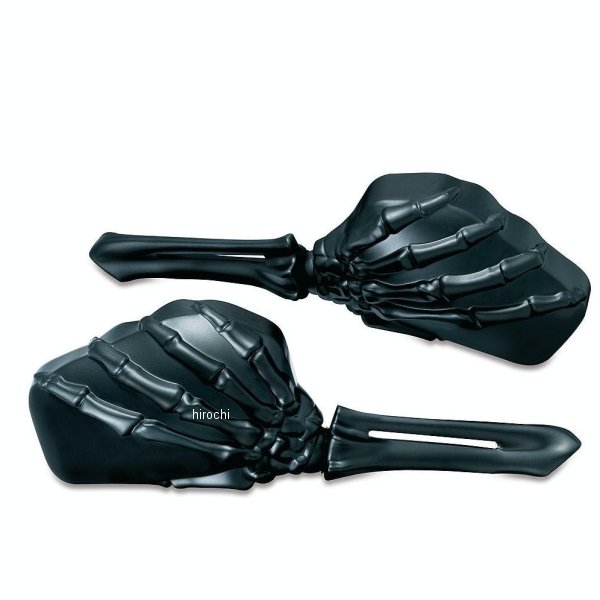 1758 クリアキン Kuryakyn スケルトンミラーセット 汎用 黒