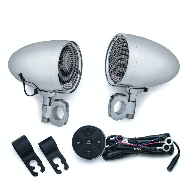 2712 クリアキン Kuryakyn ロードサンダースピーカーポッド 汎用 クローム