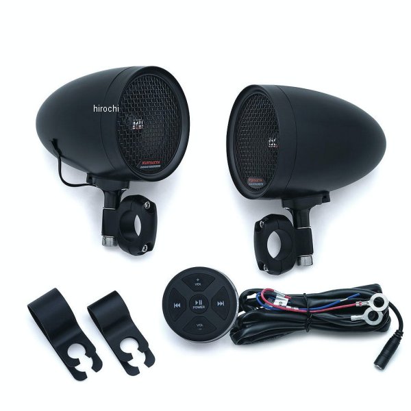 2713 クリアキン Kuryakyn ロードサンダースピーカーポッド 汎用 黒