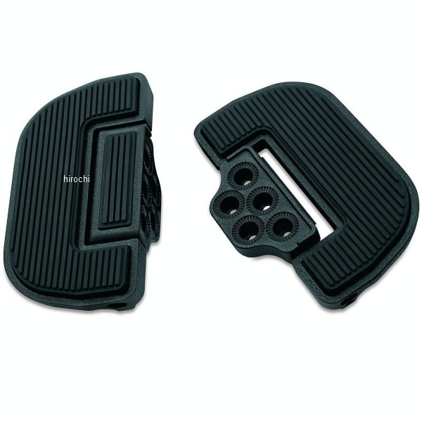 4357 クリアキン Kuryakyn RIBBED フォールディングボード 汎用 黒