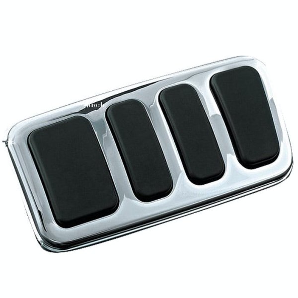 4456 クリアキン Kuryakyn エクステンデッド ブレーキペダルパッド ツーリング、ソフテイル クローム