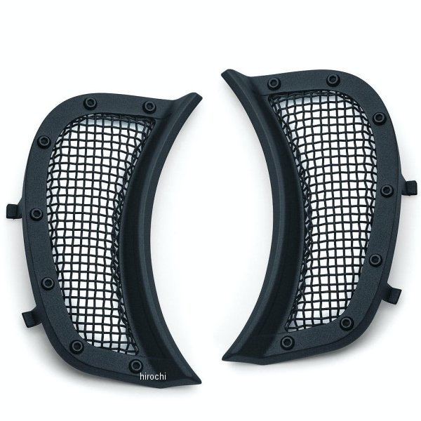 6519 クリアキン Kuryakyn ヘッドライトベントアクセント 15年以降 ロードグライド ブラックメッシュ