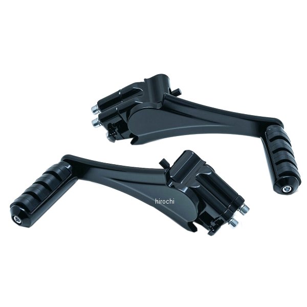 7059 クリアキン Kuryakyn アジャスタブル タンデムフットペグ 10年-21年 ツアラー 黒