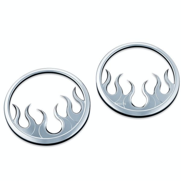 7374 クリアキン Kuryakyn フレイム スピーカーグリル 14年以降 ツーリング クローム