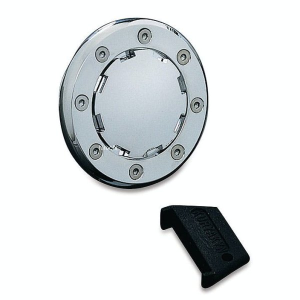 7434 クリアキン Kuryakyn フラッシュマウント ガスキャップ ビッグツイン、スポーツスター クローム