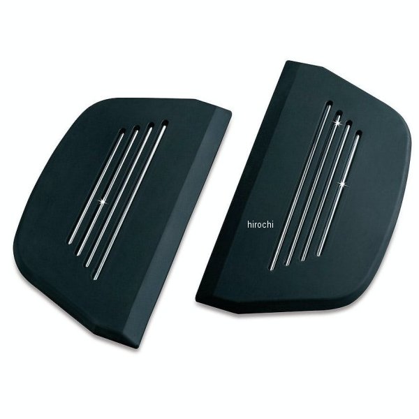 7554 クリアキン Kuryakyn PREMIUM タンデムフロアボードインサート ツーリング、ソフテイル 黒