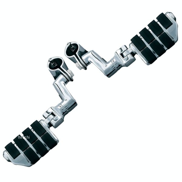 7976 クリアキン Kuryakyn Dually ISO オフセットハイウェイペグ 1インチクランプ クローム