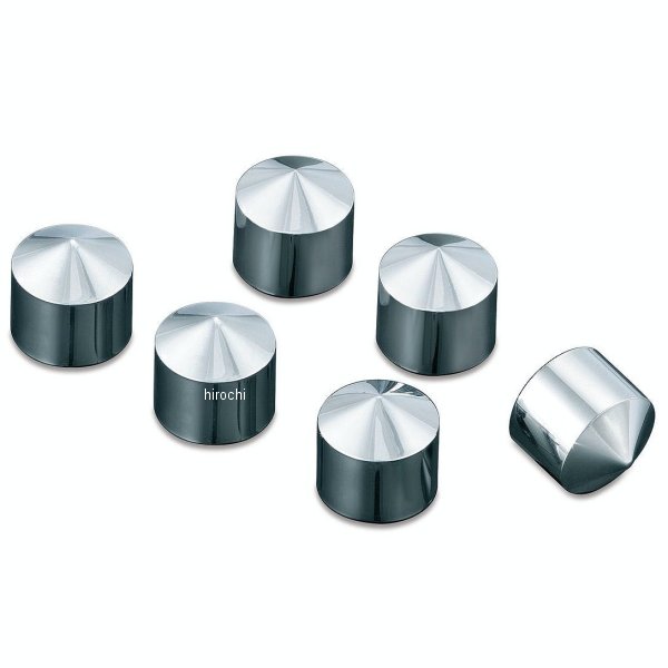 8693 クリアキン Kuryakyn Peaked ロッカーボックスボルトカバー6P 99年以降 ツインカム、ミルウォーキーエイト クローム