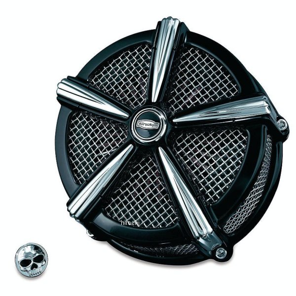 9514 クリアキン Kuryakyn MACH2 エアクリーナー S＆S、HSR用 黒/クローム