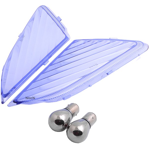 028378-MB ポッシュ POSH フロントウインカー クリスタルカットレンズ 00年-06年 マジェスティ250 ブルー