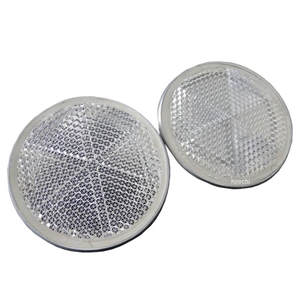 0299 ビーアールシー BRC クリア反射板2個セット 直径50mm ネジ山6mm CB400F、CB350F、CB750K2～K6