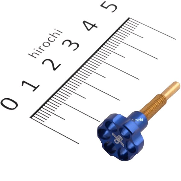 03-03-0011 SP武川 アルミ削り出しスロットルアジャストスクリュー ブルーアルマイト KEIHIN PD22・PE24/28