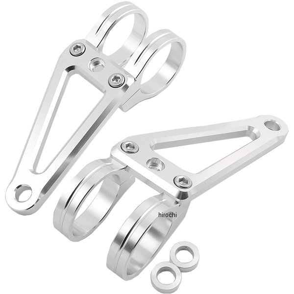 030049-03 ポッシュ POSH φ35マシンドホリゾンヘッドライトステー 2クランプタイプ φ41mm シルバー 汎用