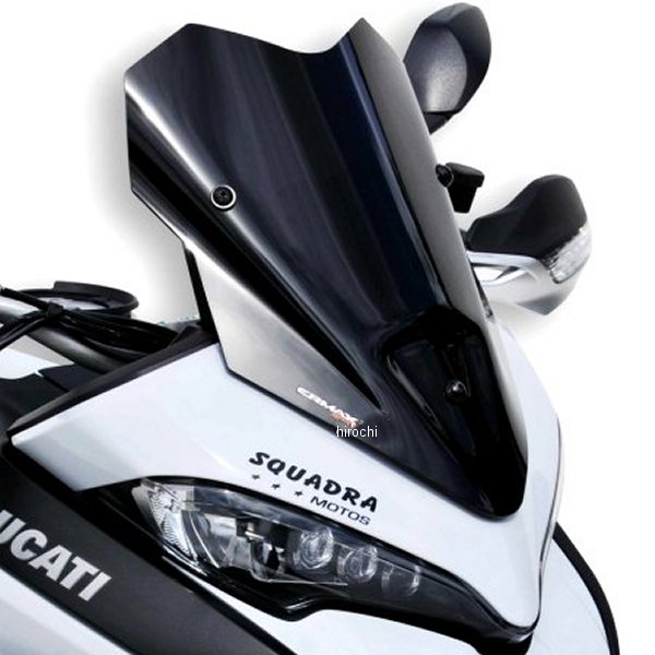 0307XX021 アルマックス ERMAX スポーツスクリーン 39cm 15年-17年 ドゥカティ Multistrada1200 サテンブラック