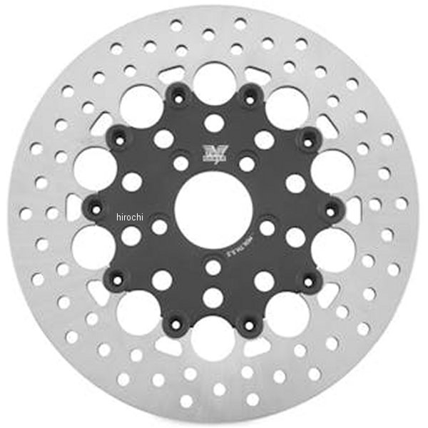 666827 ツインパワーTWIN POWER フローティングローター 11.8 ホール 08年-22年 ハーレー ツーリング リア ブラック