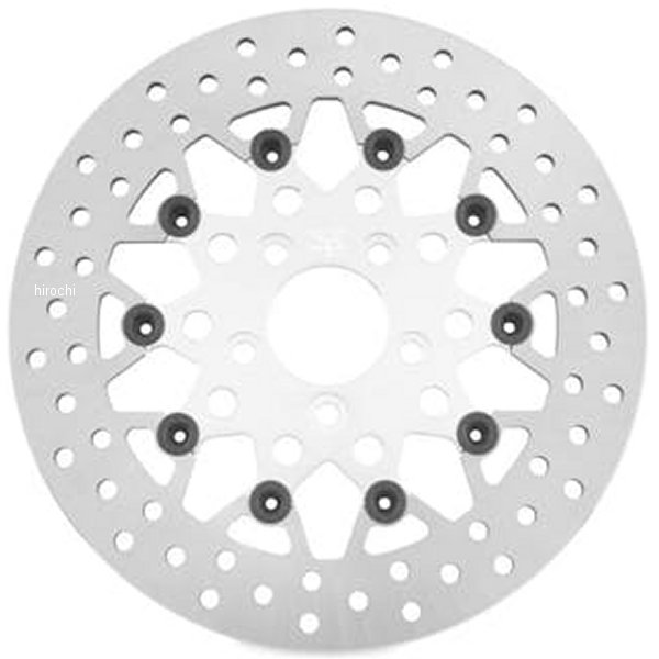 666828 ツインパワーTWIN POWER フローティングローター 11.8 メッシュ 08年-22年 ハーレー ツーリング リア シルバー