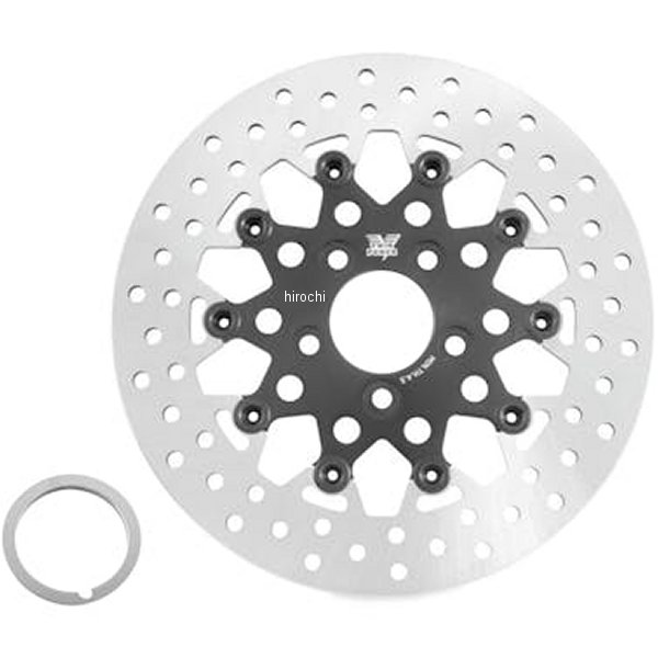 666838 ツインパワーTWIN POWER フローティングローター 11.5 メッシュ 18年以降 ハーレー ソフテイル リア ブラック