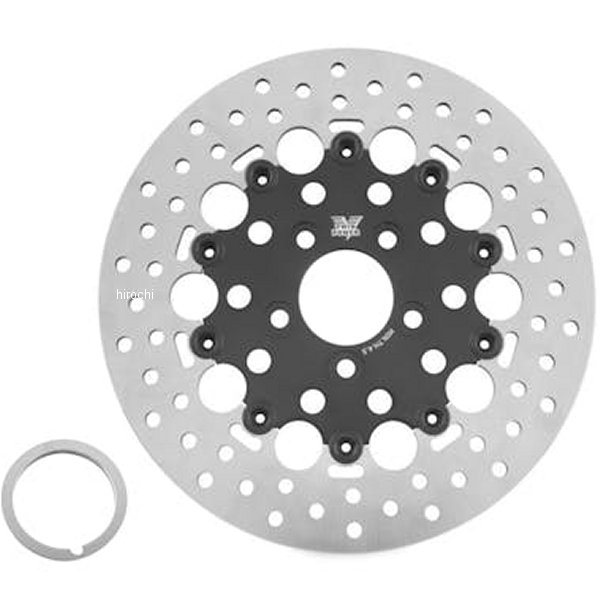 666839 ツインパワーTWIN POWER フローティングローター 11.5 ホール 18年以降 ハーレー ソフテイル リア ブラック