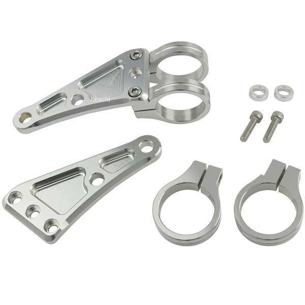 031048-03 ポッシュ POSH マシンドロングヘッドライトステー φ39mm 汎用 シルバー