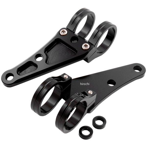 031048-06 ポッシュ POSH マシンドロングヘッドライトステー 2クランプタイプ φ39mm 黒