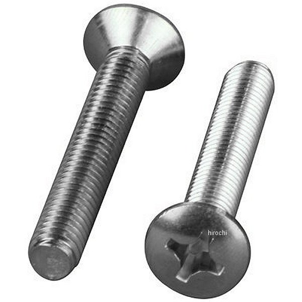 031076-71 ポッシュ POSH バーエンドリペアパーツ 丸皿+小ネジ M6x40mm 2本入り ステンレス